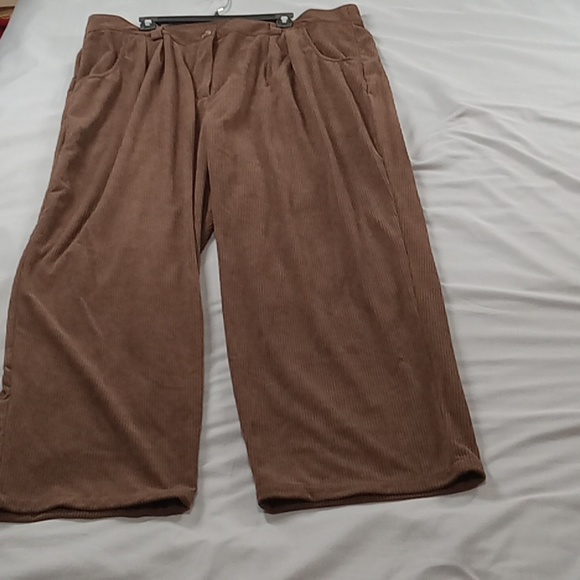 HALARA Pants - HALARA Women Pants New Casual  BROWN Corduroy Every Day MEDIUM